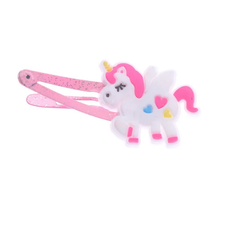 4PCS Unicorn Hair Clips Barret - Embroidery Unicorn avaliação e preço