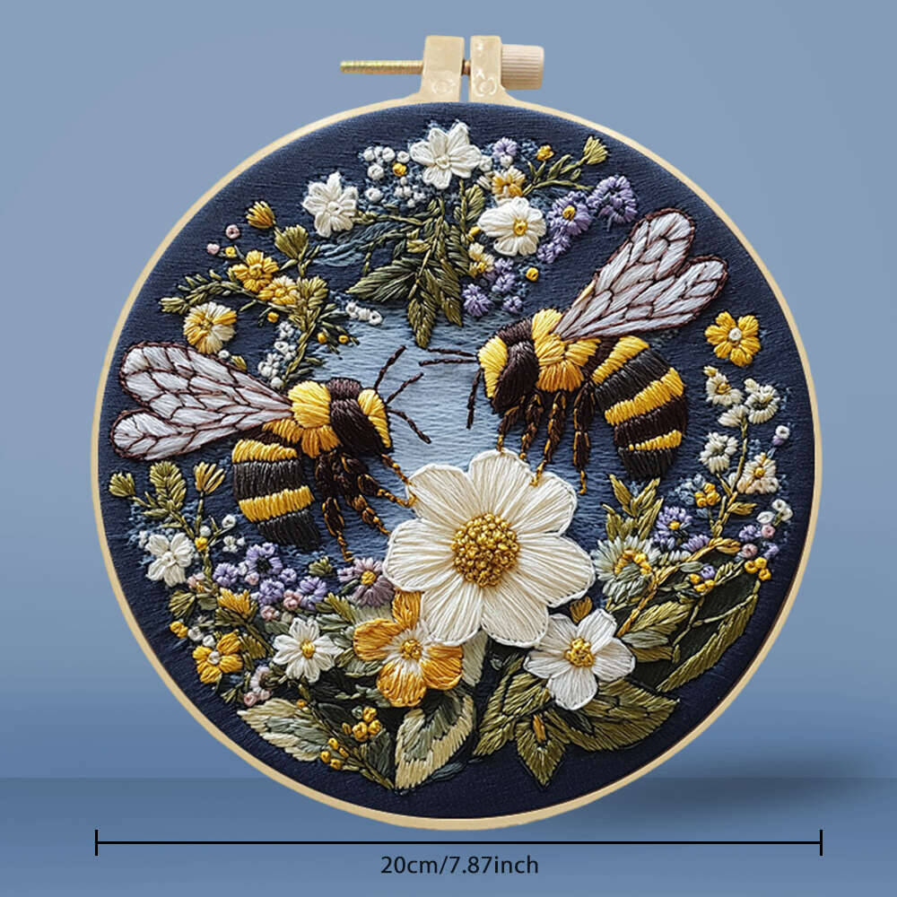 1Pc Bees Flower Embroidery Kit - Embroidery Whale avaliação e preço