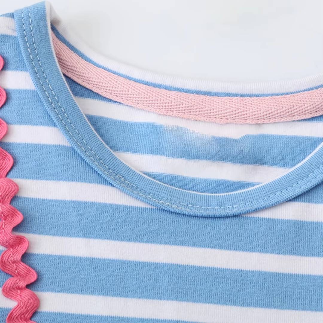 Girls Casual Ruffle Dress Cute - Embroidery Unicorn avaliação e preço