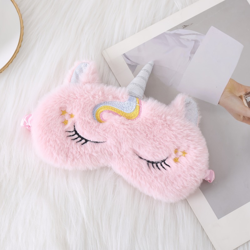 Embroidery plush eye mask blac - Embroidery Unicorn avaliação e preço