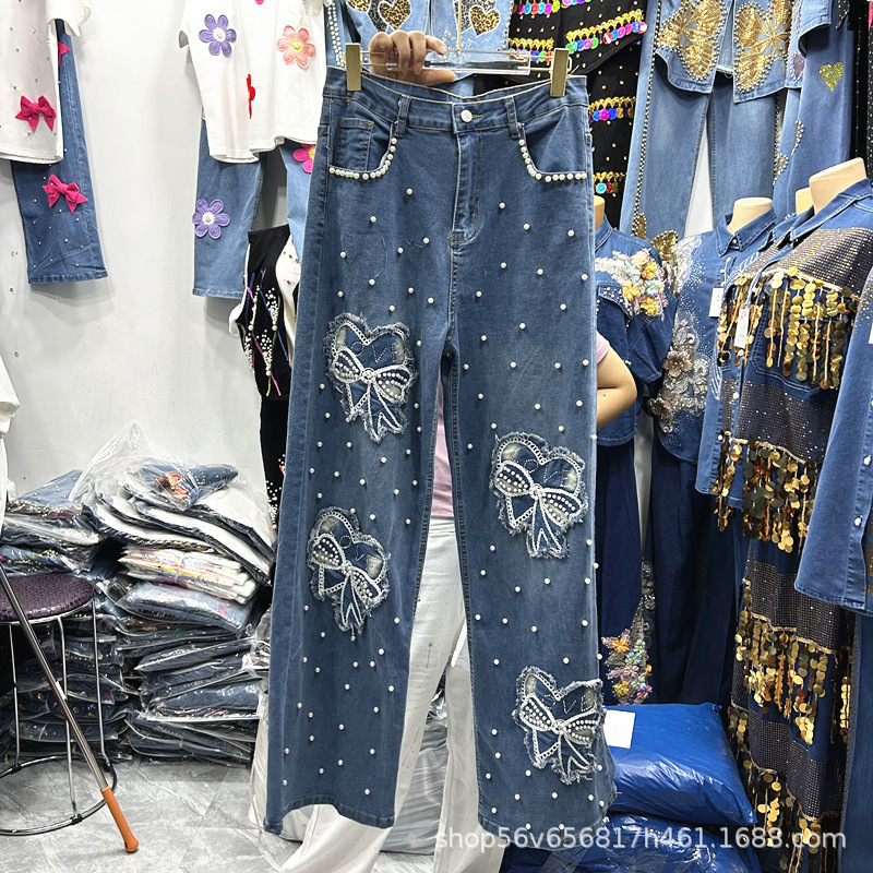 New Spring Summer Women Two-pi - Embroidery Jeans avaliação e preço