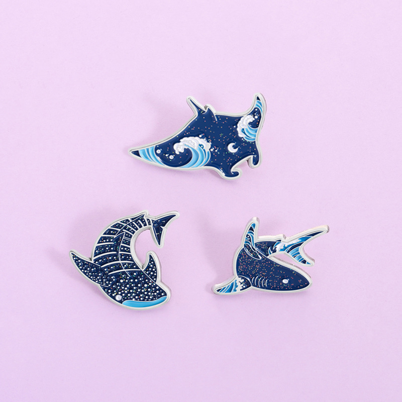 Cartoon marine creatures Ename - Embroidery Whale avaliação e preço