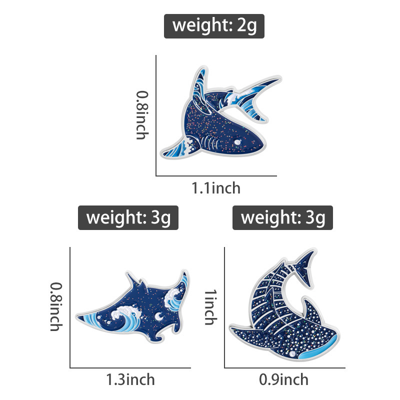 Cartoon marine creatures Ename - Embroidery Whale avaliação e preço