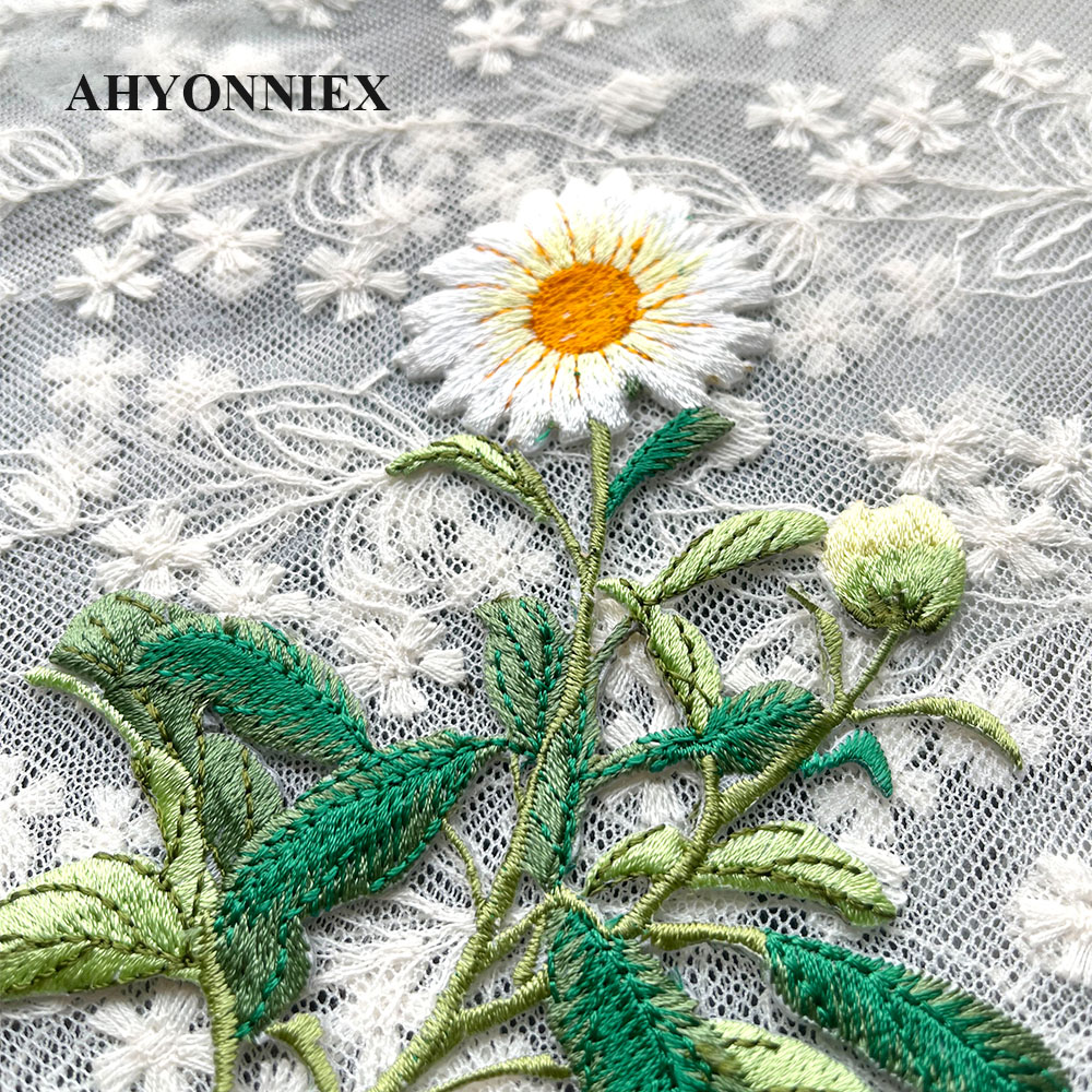 1 Piece Iron on Embroidery Pat - Embroidery Daisy Flower avaliação e preço