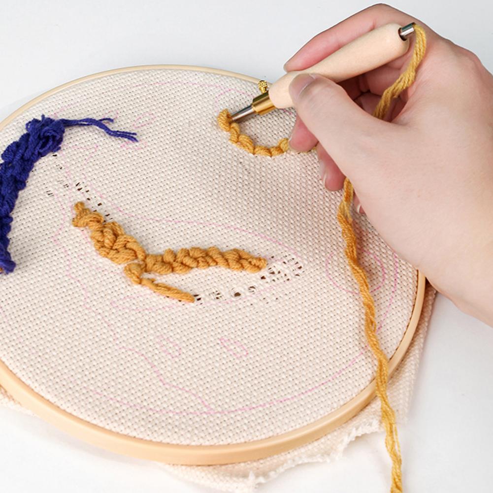 Embroidery Needle Wooden Handl - Embroidery Needle Pen avaliação e preço