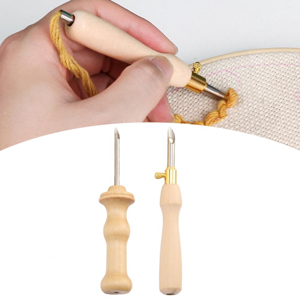 Embroidery Needle Wooden Handl - Embroidery Needle Pen avaliação e preço