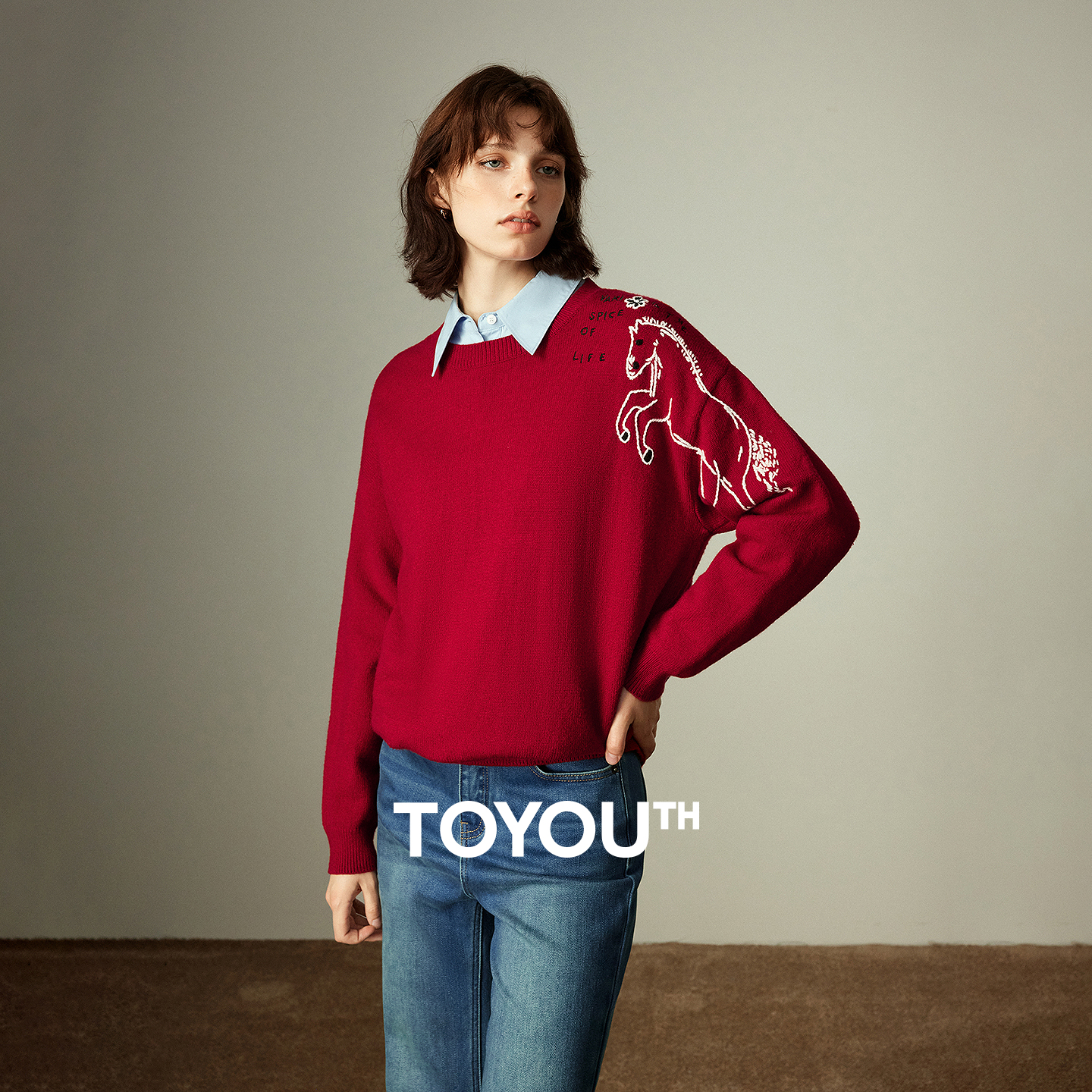 TOYOUTH Women's Arctic Fleece  - Embroidery Horse avaliação e preço