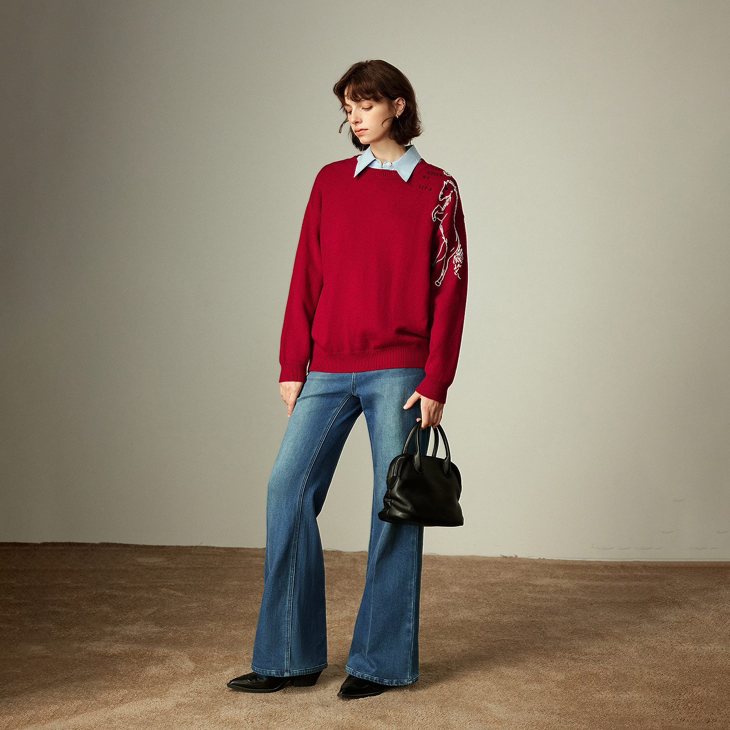 TOYOUTH Women's Arctic Fleece  - Embroidery Horse avaliação e preço