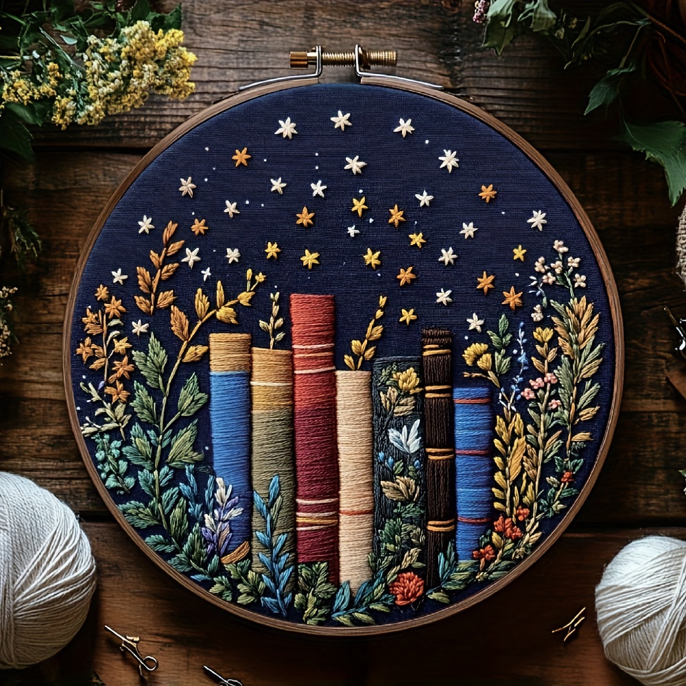 Creative Bookshelf Flower And  - Embroidery Whale avaliação e preço