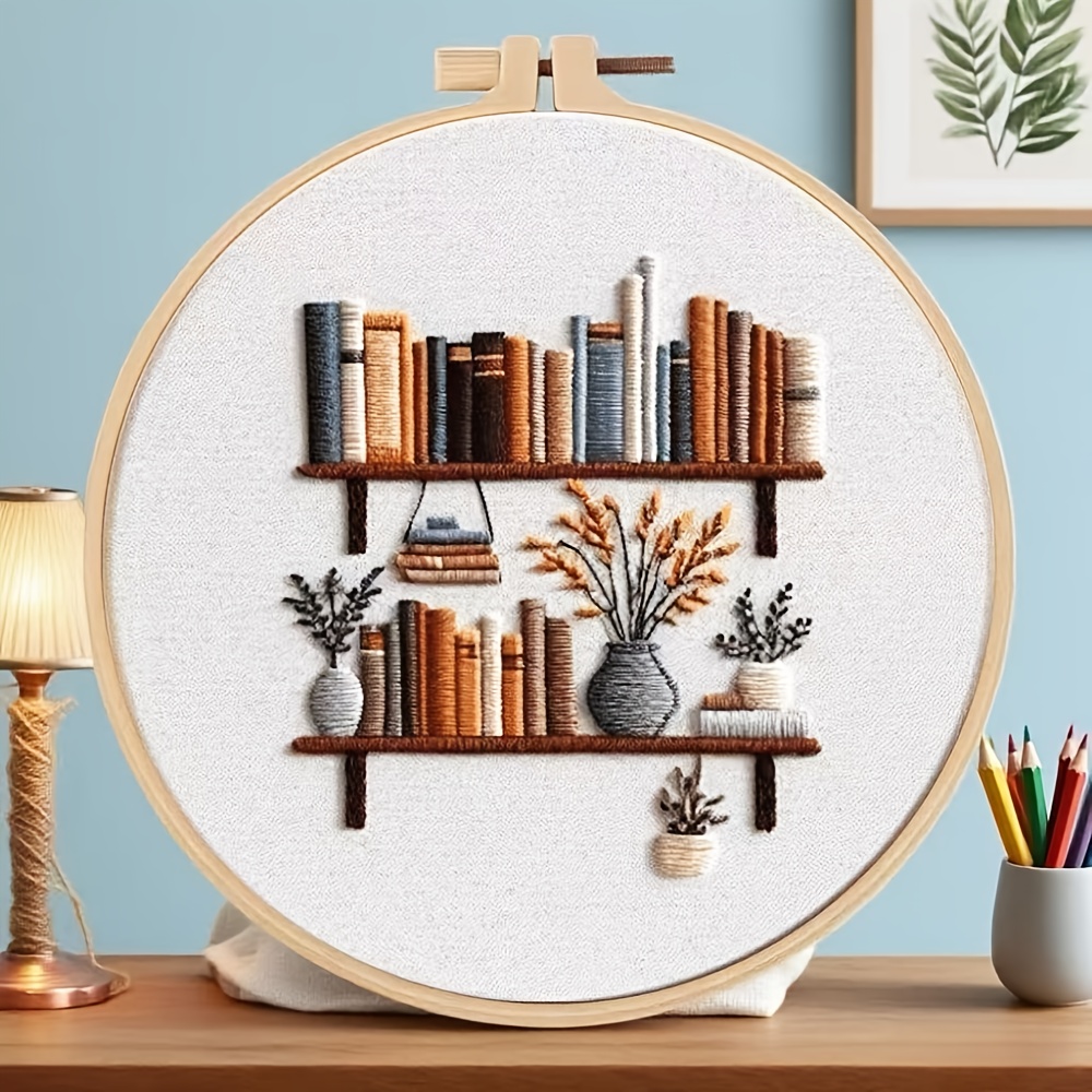 Creative Bookshelf Flower And  - Embroidery Whale avaliação e preço