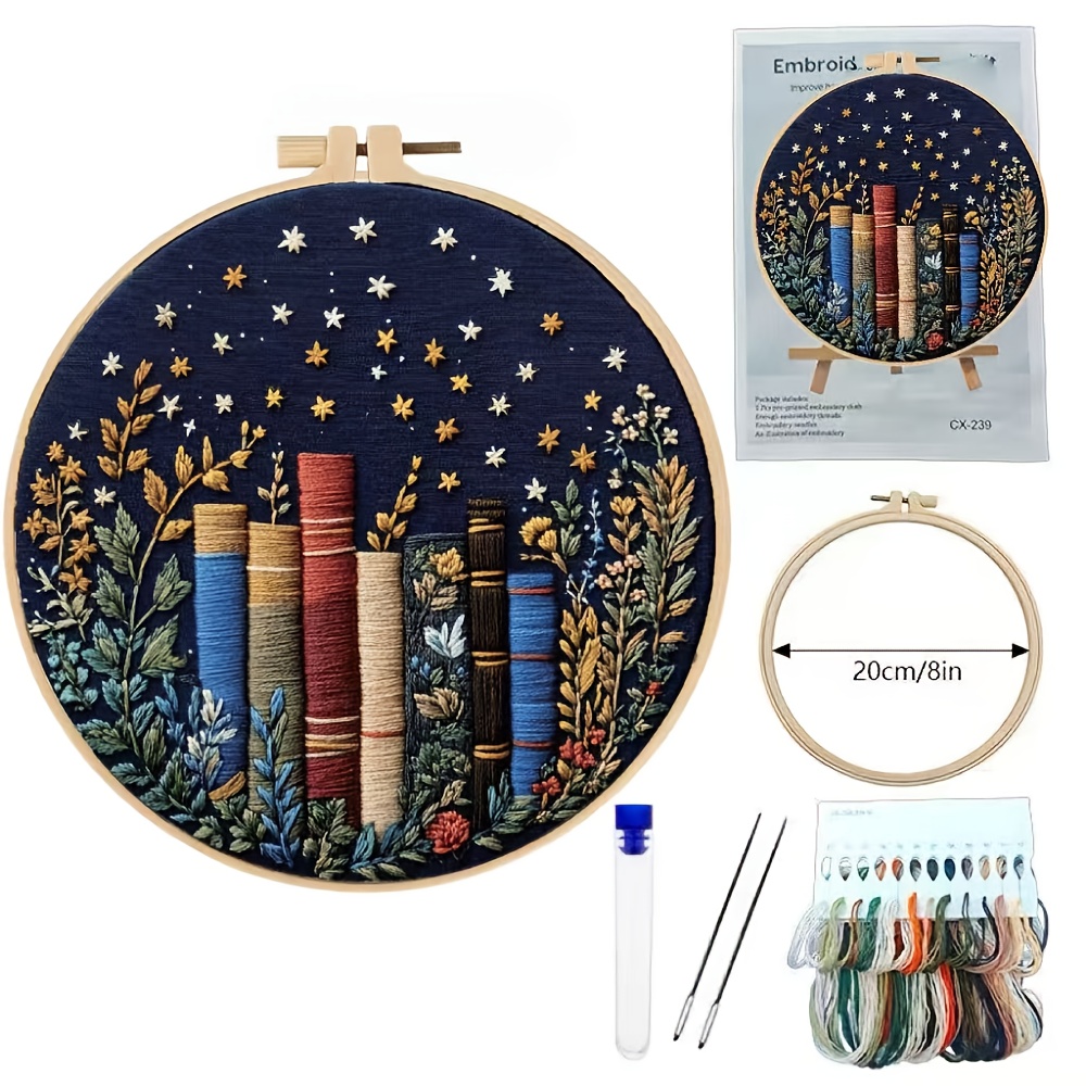 Creative Bookshelf Flower And  - Embroidery Whale avaliação e preço