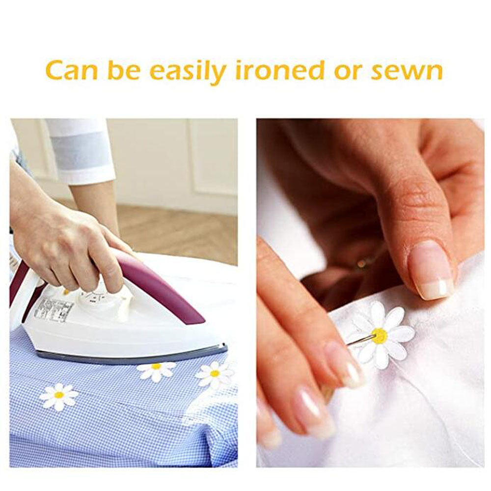 10Pcs Daisy Flower Iron On Pat - Embroidery Daisy Flower avaliação e preço