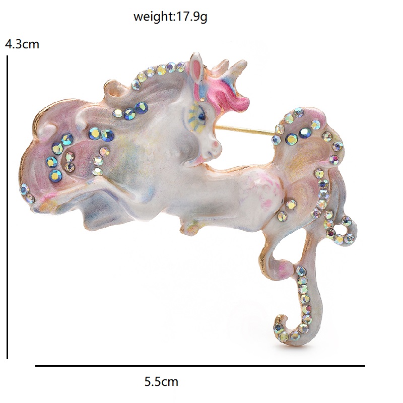 Wuli&baby Beautiful Enamel Hor - Embroidery Unicorn avaliação e preço