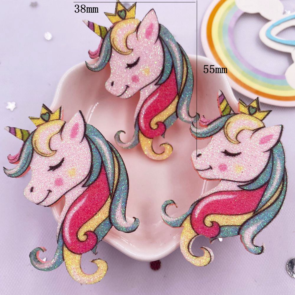 10pcs Glitter Felt Fabric Nonw - Embroidery Unicorn avaliação e preço