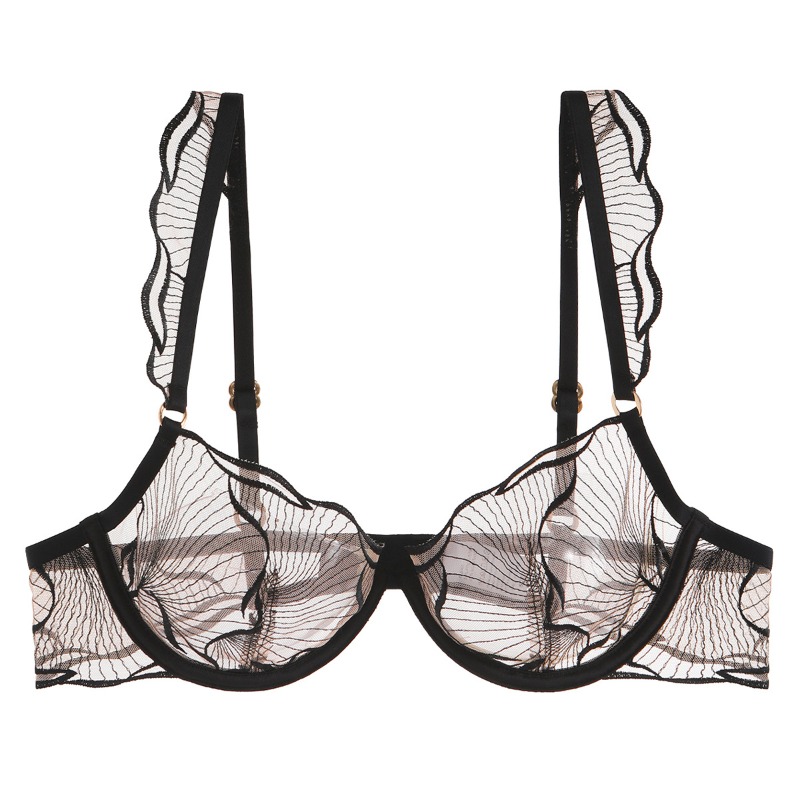 Elegant French Minimizer Bra D - Embroidery Uk avaliação e preço
