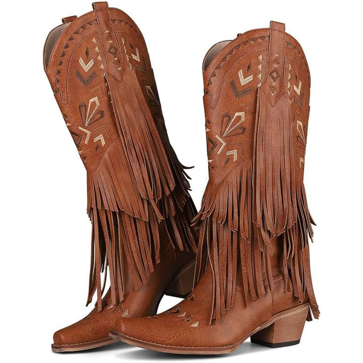 Women's Mid-calf Boots Retro W - Embroidery Design avaliação e preço