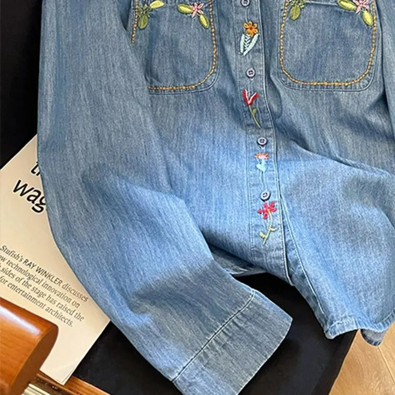 Harajuku Fashion Cotton Denim  - Embroidery Jeans avaliação e preço