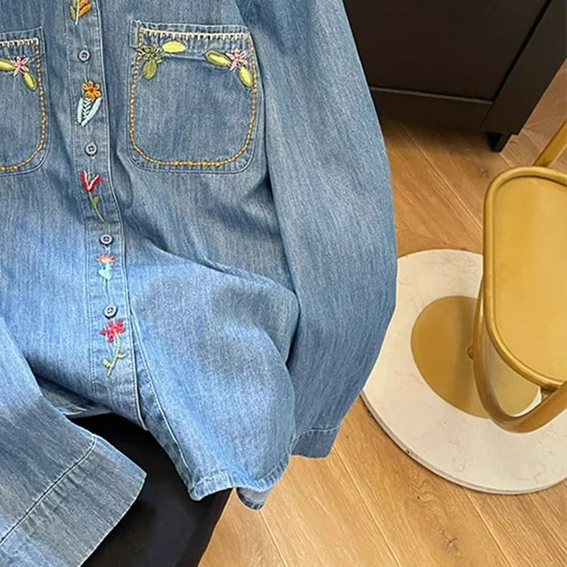Harajuku Fashion Cotton Denim  - Embroidery Jeans avaliação e preço